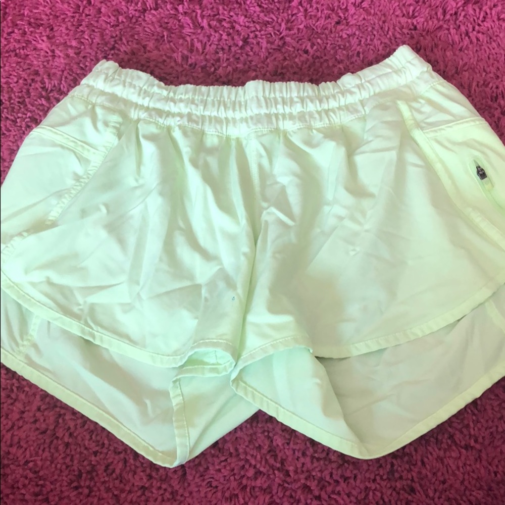neon yellow lululemon shorts